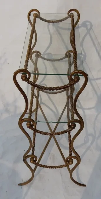 1950/70′ Bibus Brass Shelf DLG Maison Jansen Provenance Parisian Palace