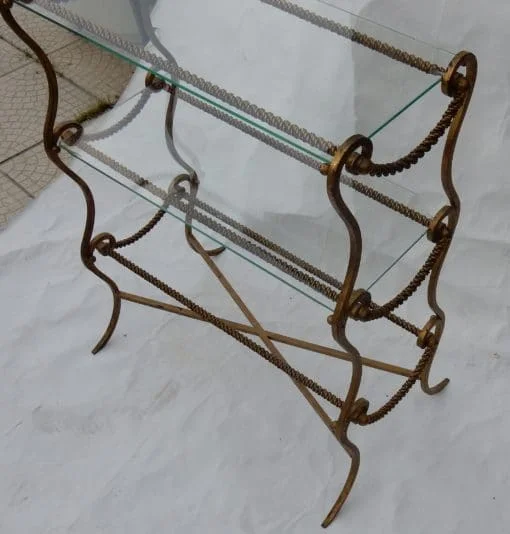 1950/70′ Bibus Brass Shelf DLG Maison Jansen Provenance Parisian Palace