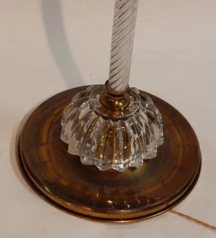 1950/70 Crystal And Brass Floor Lamp Saint Louis