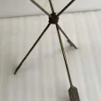 1950/70 ′ Guéridon Fer Forgé Vintage Decor En Forme De Fléches Style Jacques Adnet