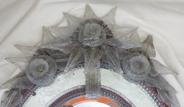 Miroir murano ovale bicolore