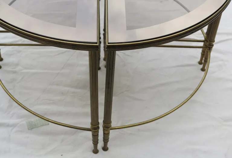 1950/70 '4 Tische machen einen runden Couchtisch Maison Bagués Bronze