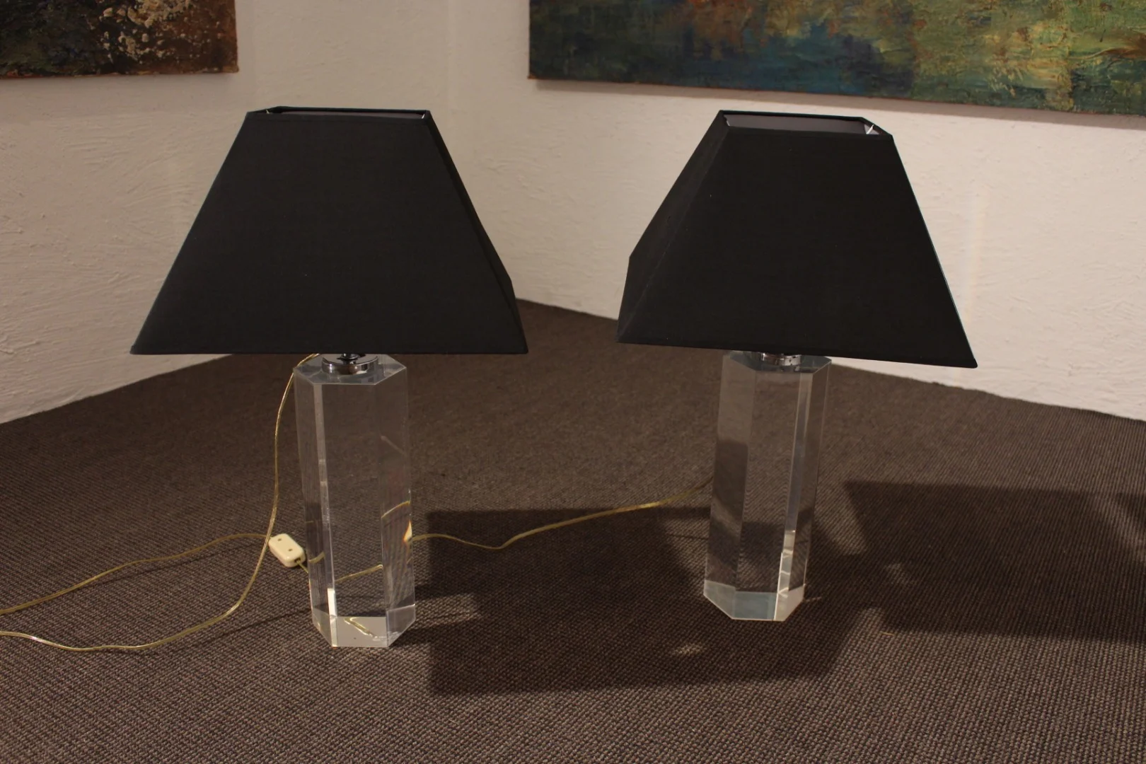 Paire de lampes en plexi