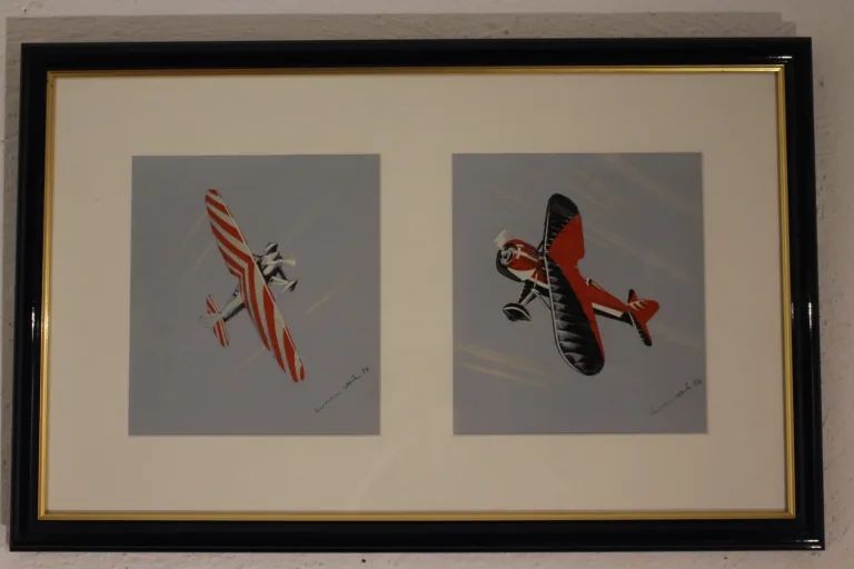 Aquarelle d’avions de voltige