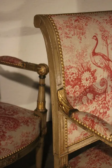 FRANZÖSISCHE DIRECTOIRE PERIOD ARMCHAIRS