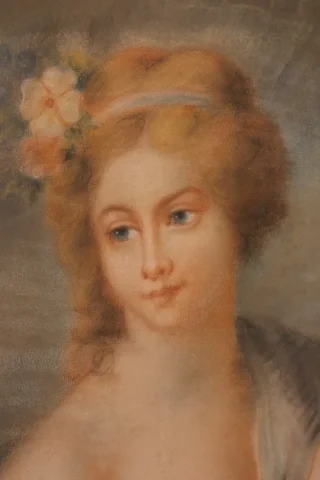Pastel de femme 18 eme siècle