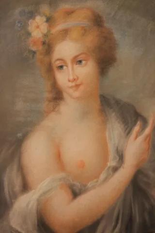 Pastel de femme 18 eme siècle