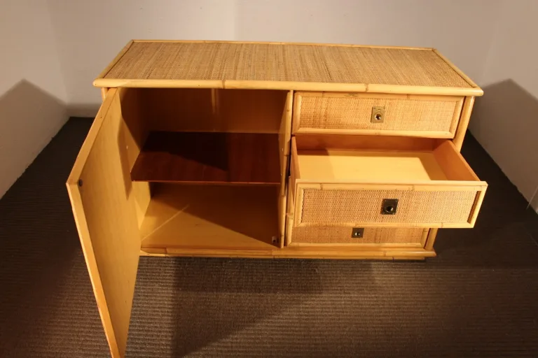 Buffet bambou des années 1970