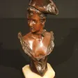 Buste de femme au chapeau