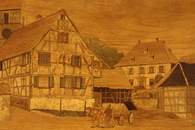 Tableau marqueterie  de SPINDLER