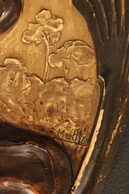 PAIR OF ART NOUVEAU WALL PLATES