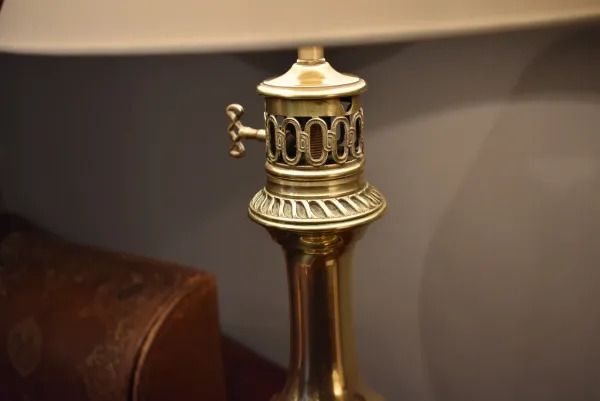 Lampe en laiton et bronze