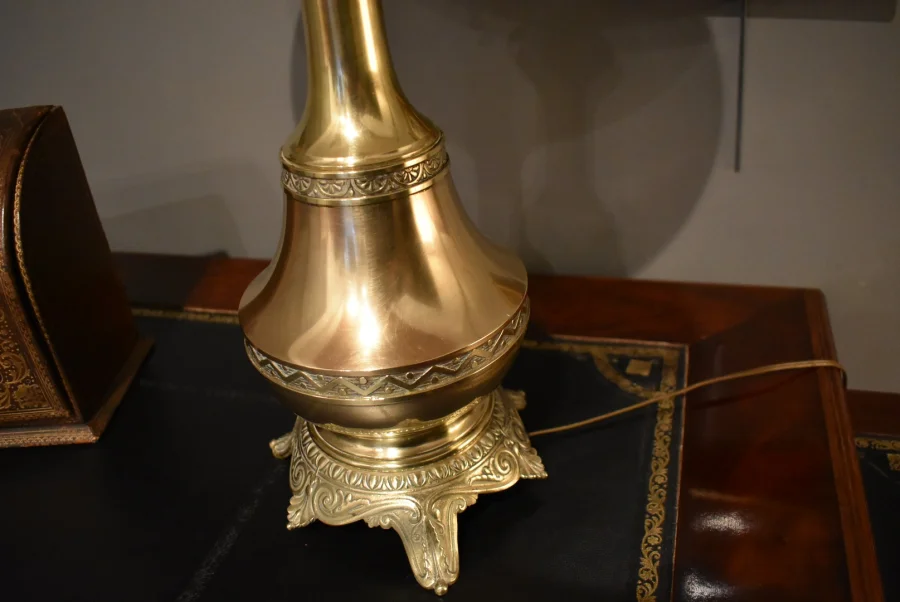 Lampe en laiton et bronze