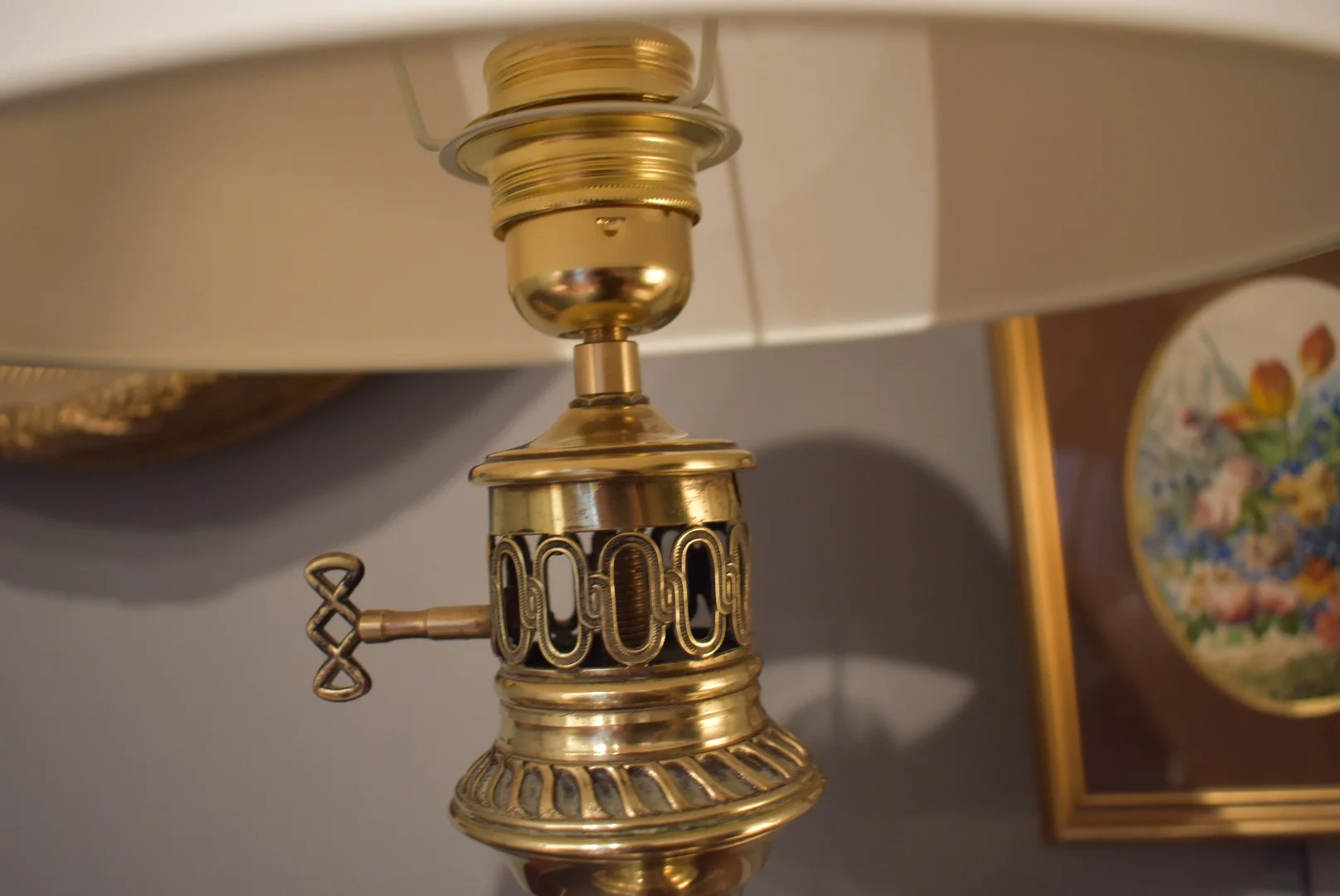 Lampe en laiton et bronze