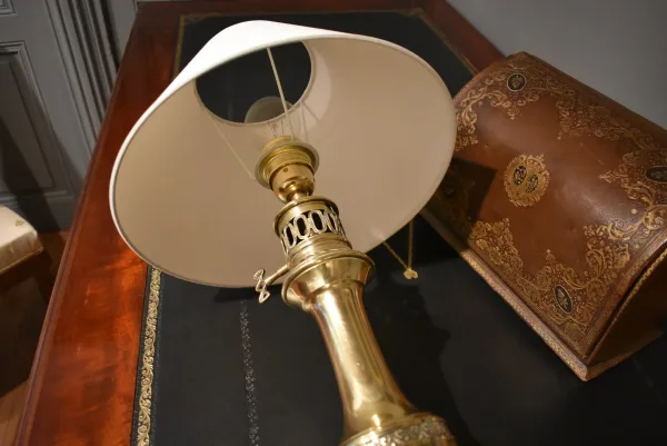 Lampe en laiton et bronze