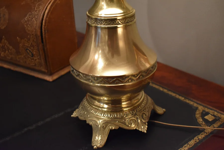 Lampe en laiton et bronze