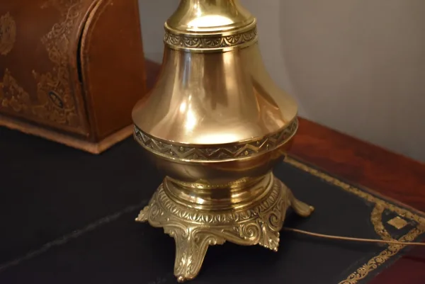 Lampe en laiton et bronze