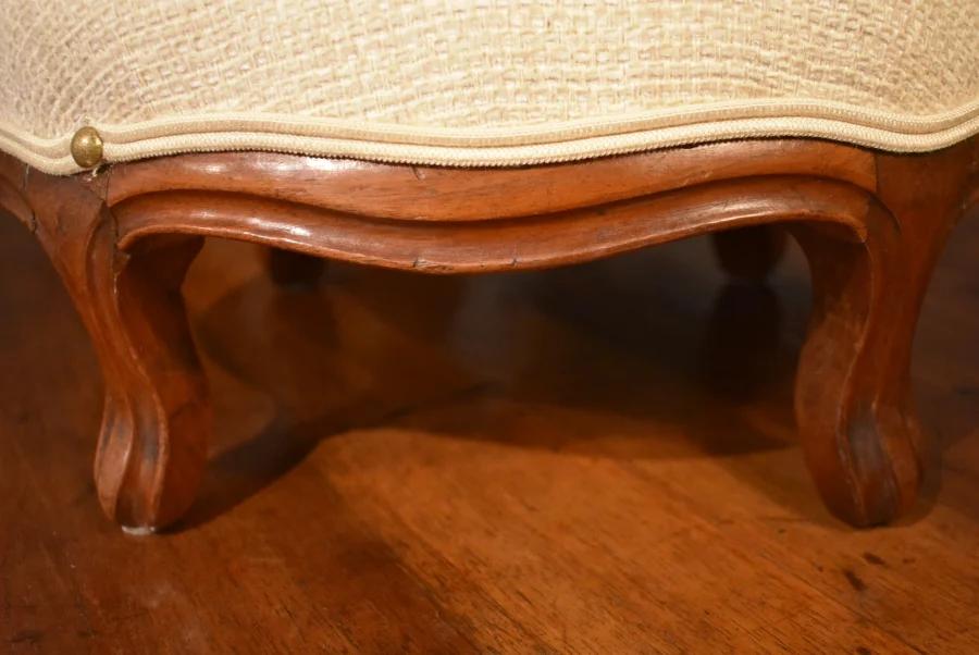 Tabouret de pieds en acajou
