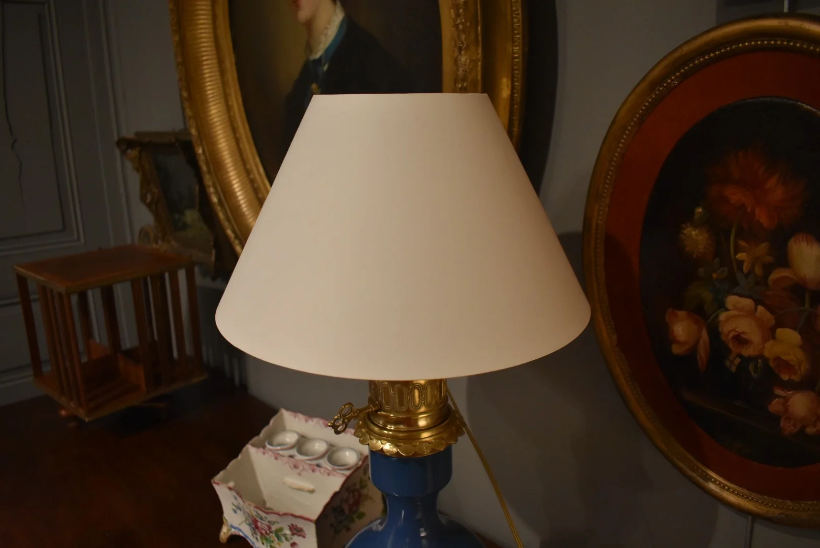 Lampe en porcelaine et bronze