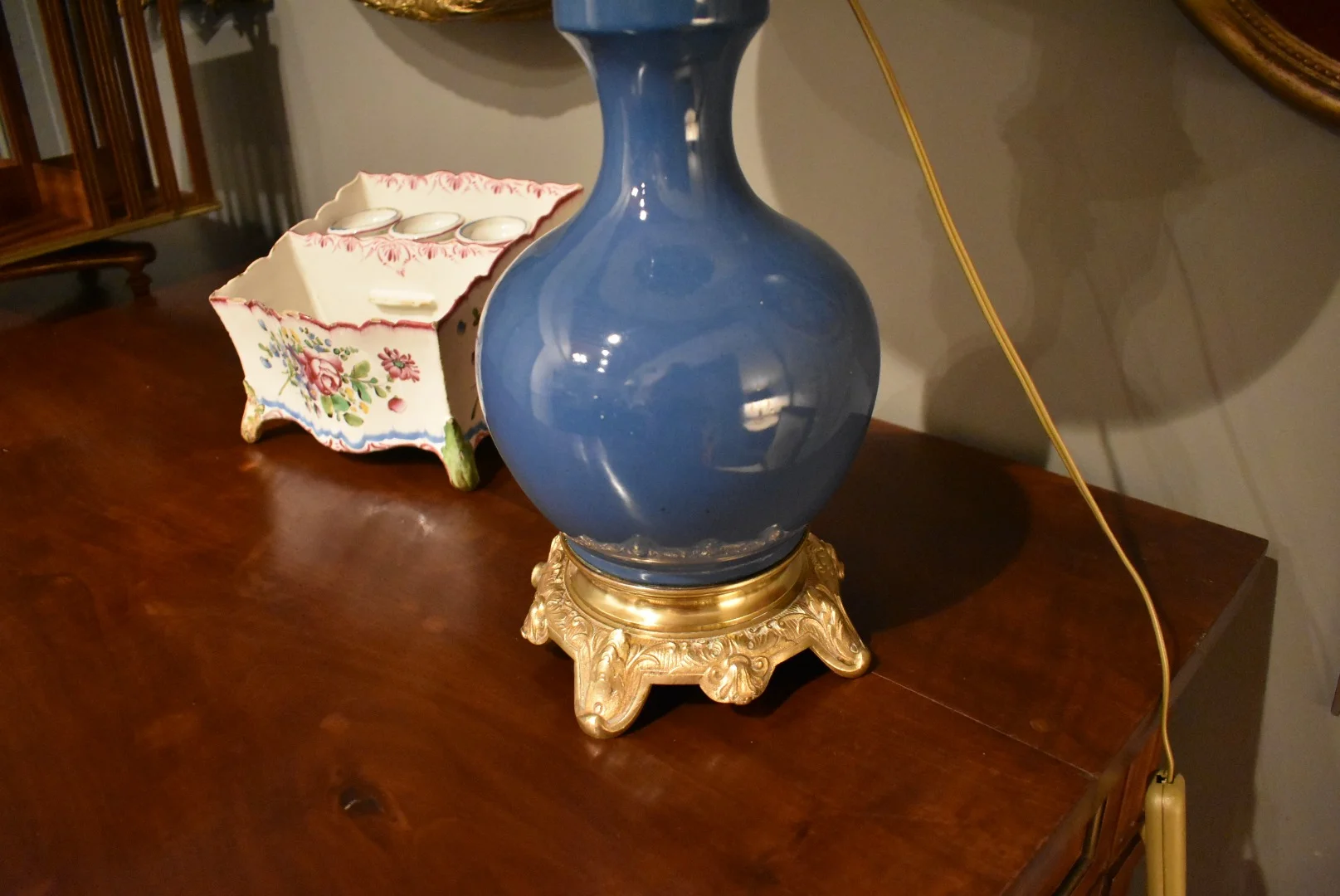 Lampe en porcelaine et bronze