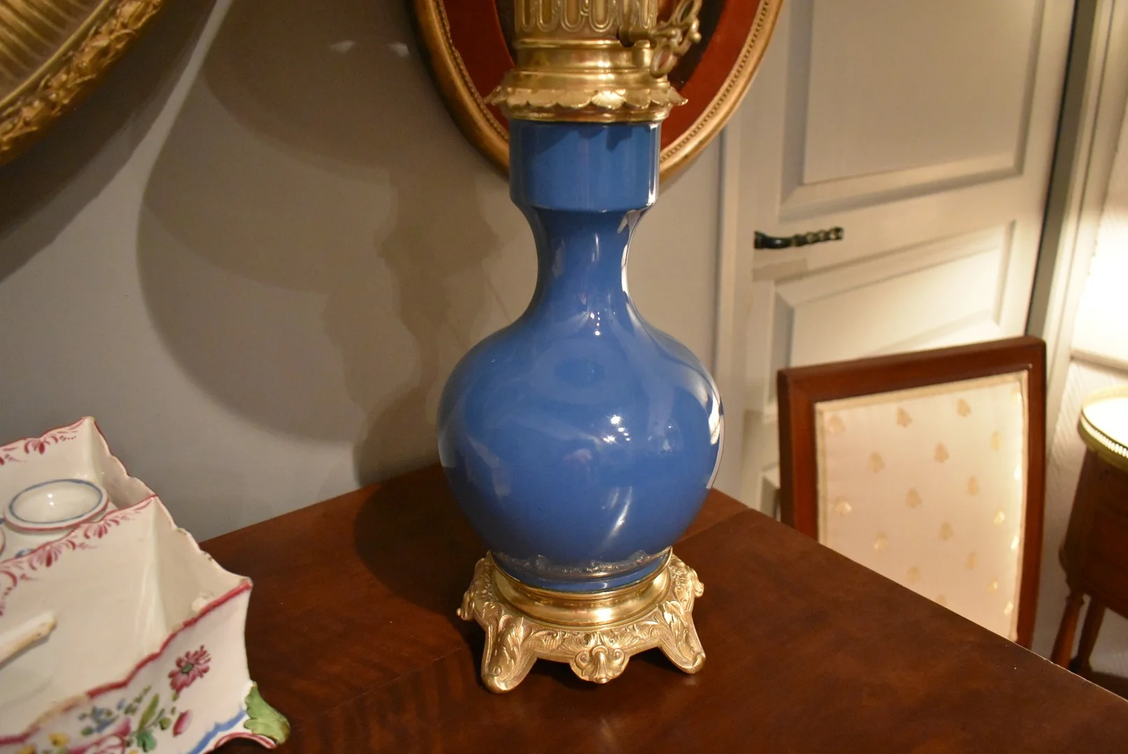Lampe en porcelaine et bronze