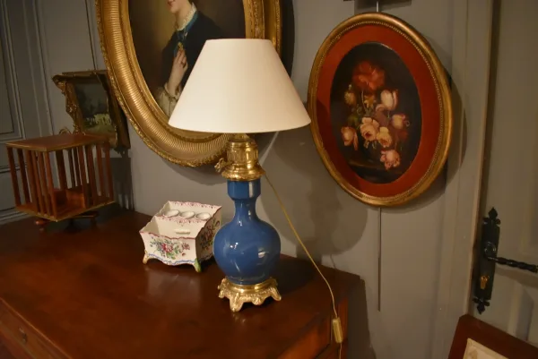 Lampe en porcelaine et bronze