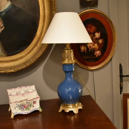 Lampe en porcelaine et bronze