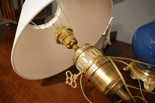 Lampe en porcelaine et bronze