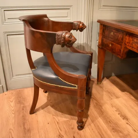 Fauteuil de bureau à têtes de lion