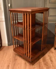 Bibliothèque tournante en acajou 2