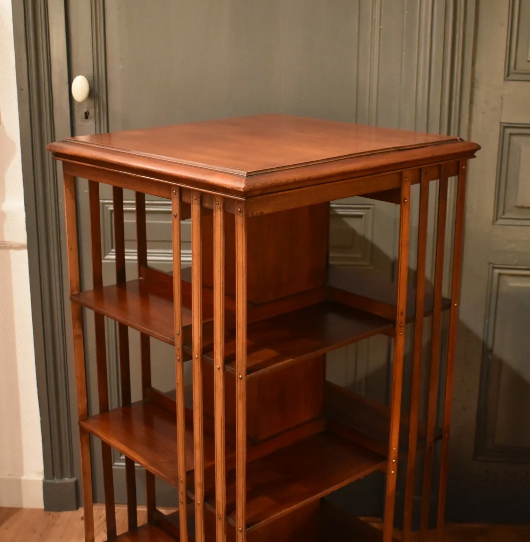 Bibliothèque tournante en acajou 2