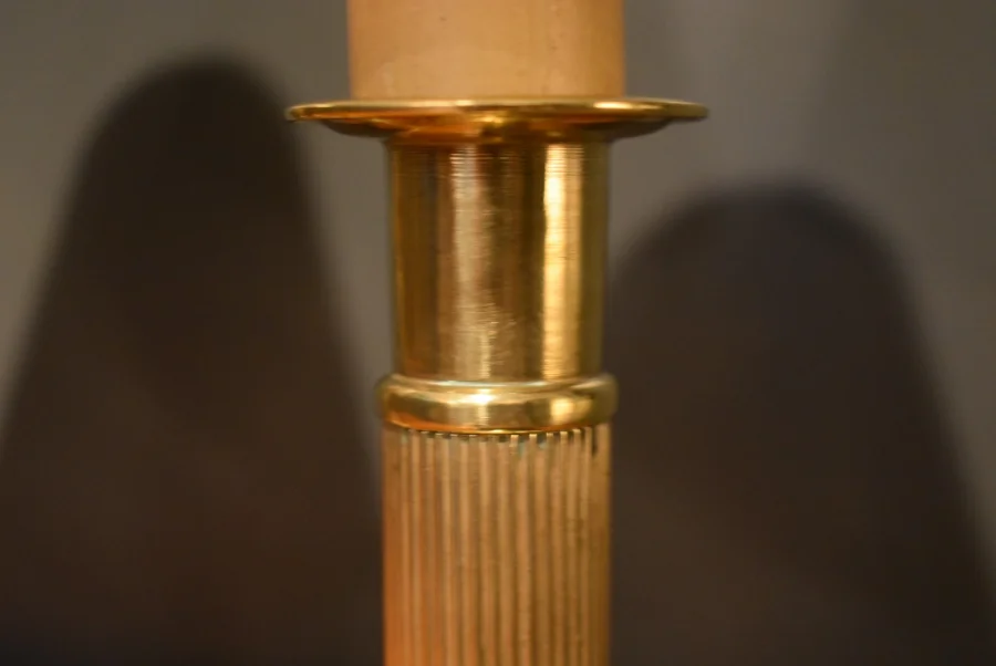 Paire de lampes bougeoirs