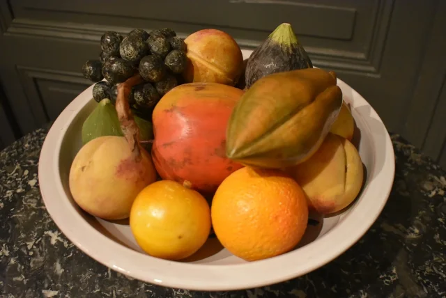 Coupe de fruits en trompe l'oeil