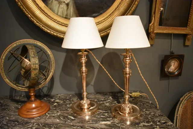 Paire de lampes Empire
