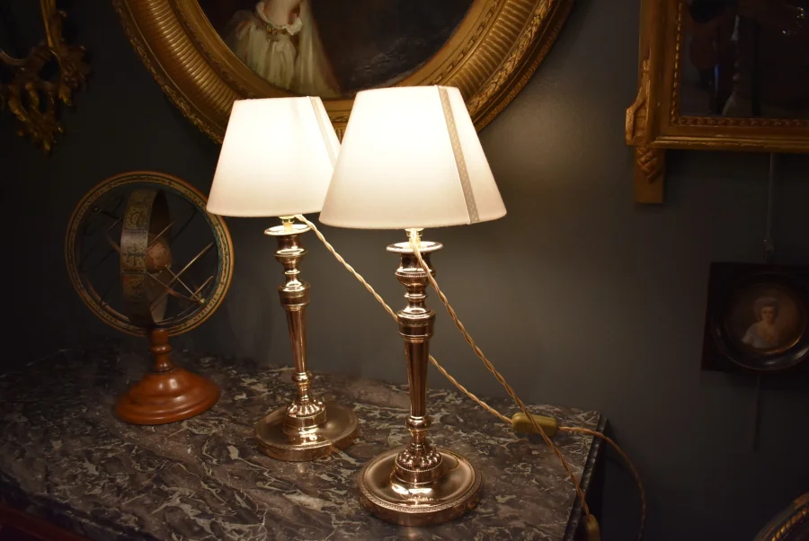 Paire de lampes Empire