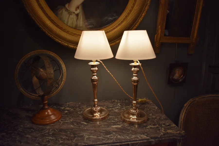Paire de lampes Empire