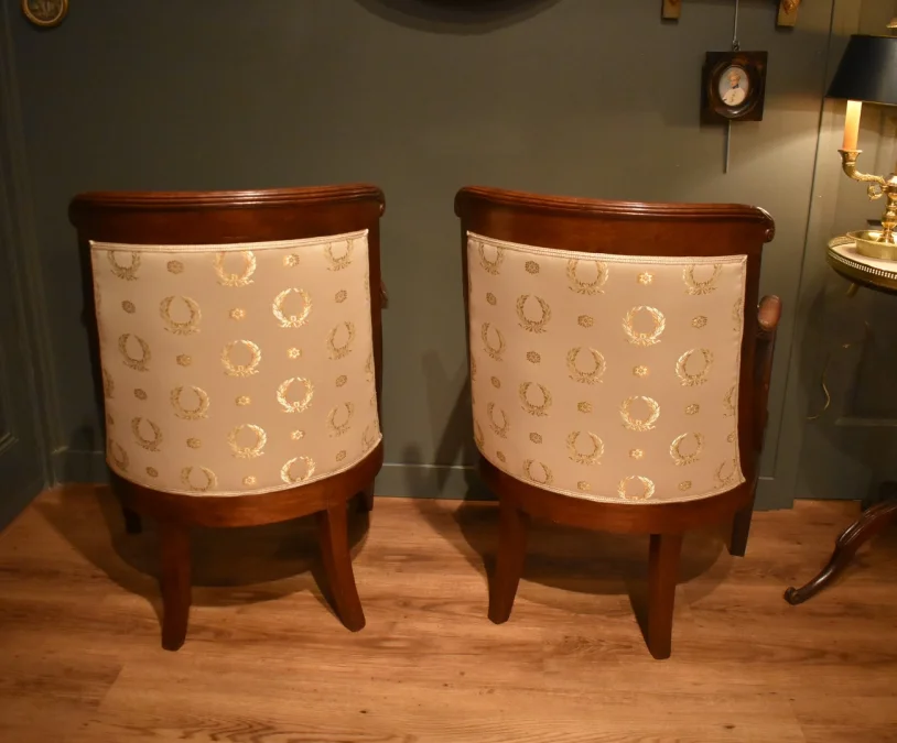 Paire de fauteuils Empire