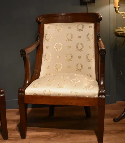 Paire de fauteuils Empire