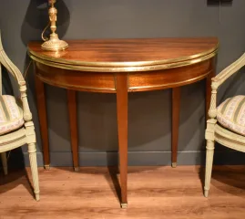 Table demi lune de style Louis XVI