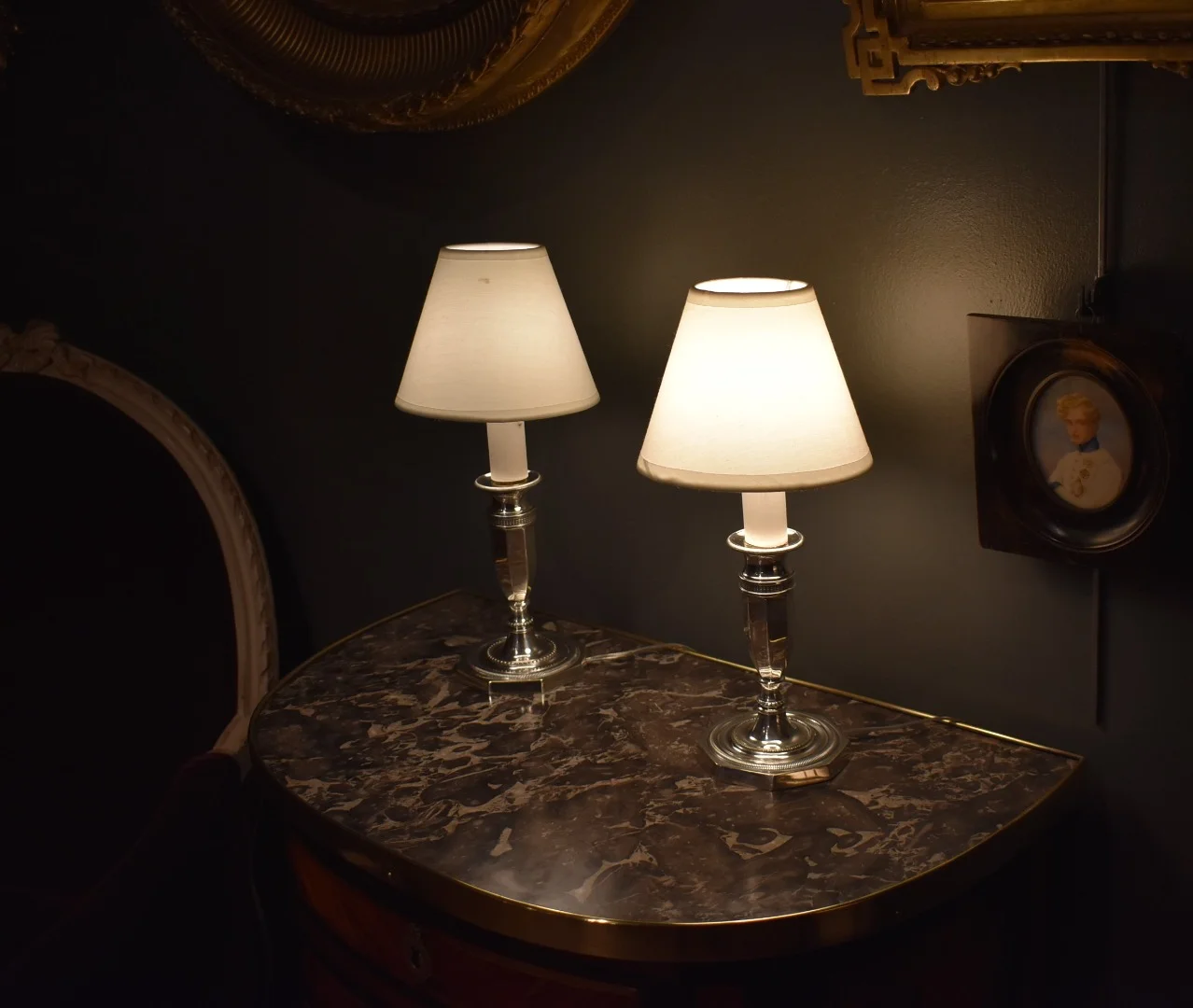 PAIR OF FRENCH DIRECTOIRE STYLE CANDLESTICKS