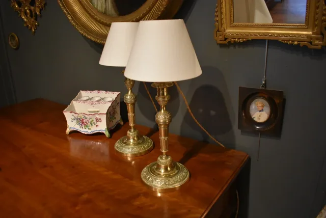 Paar Lampen im Louis-XVI-Stil