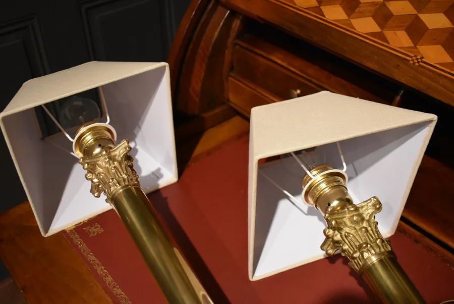 Paire de lampes de style Empire
