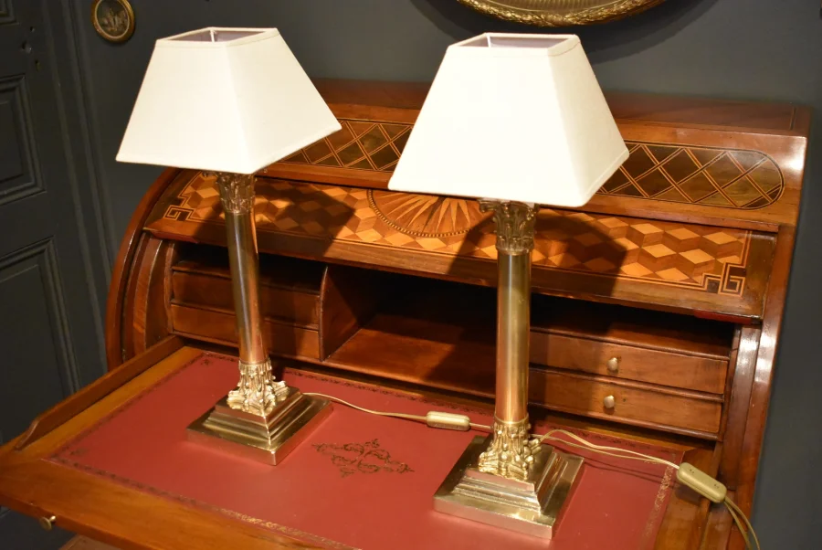 Paire de lampes de style Empire