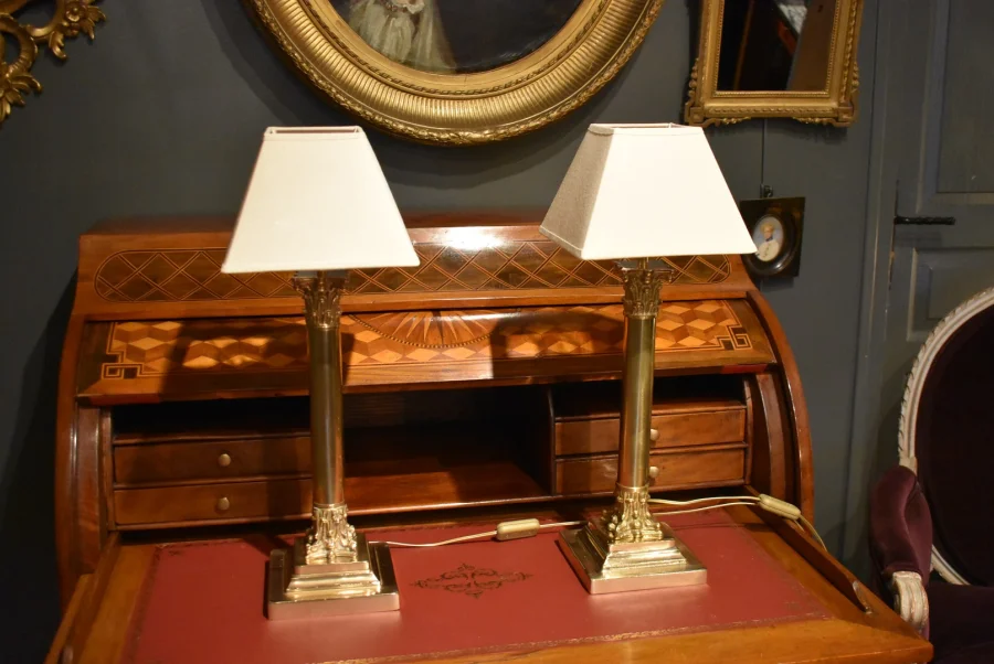 Paire de lampes de style Empire