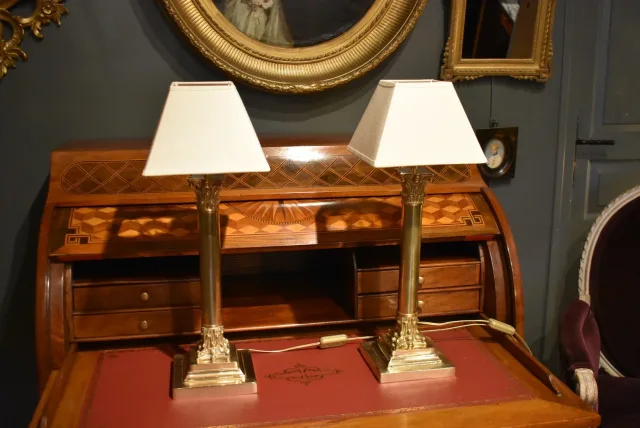 Paire de lampes de style Empire