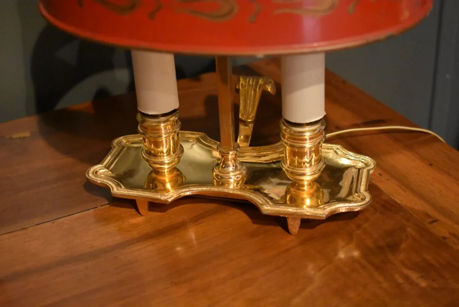 Petite lampe bouillotte en bronze doré
