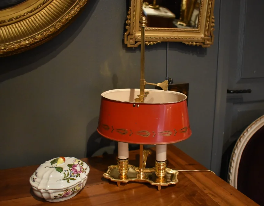 Petite lampe bouillotte en bronze doré