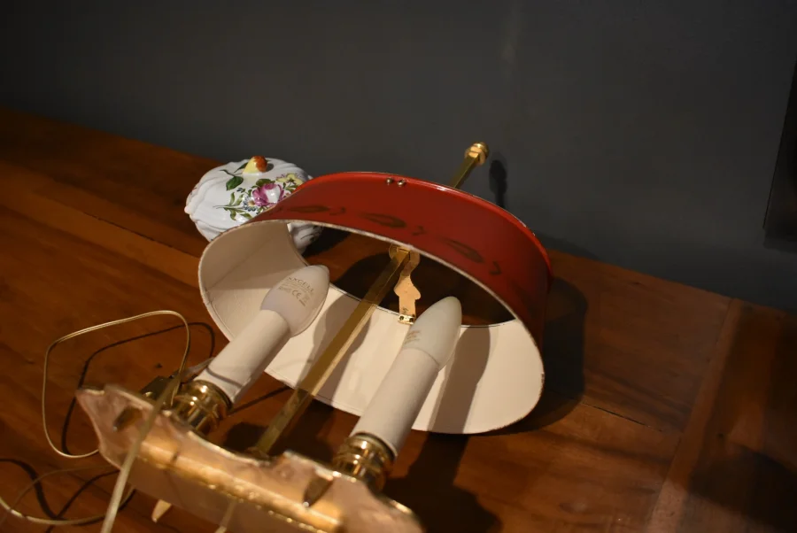 Petite lampe bouillotte en bronze doré