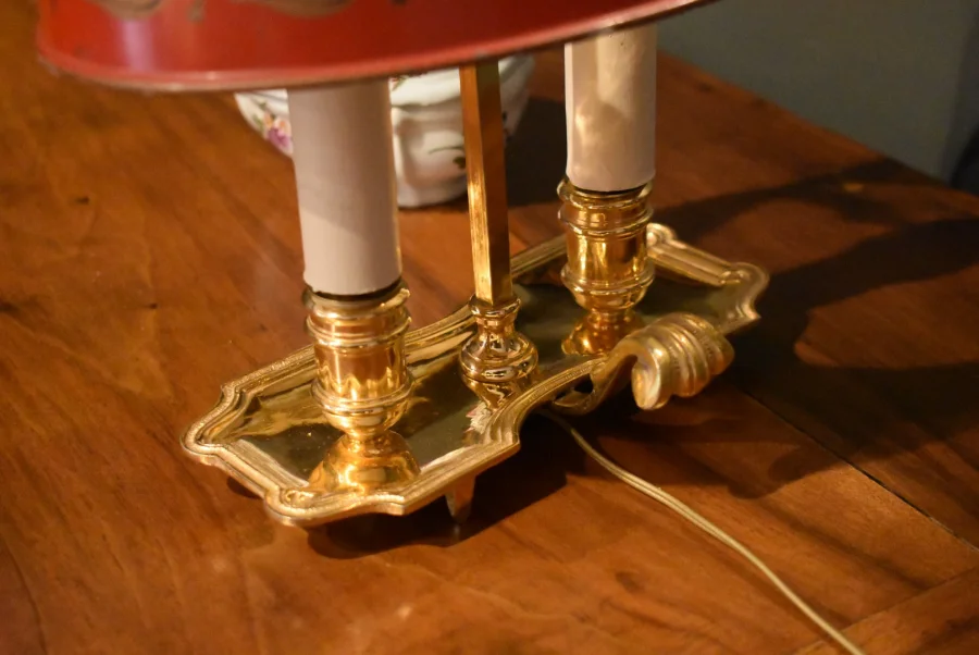 Petite lampe bouillotte en bronze doré