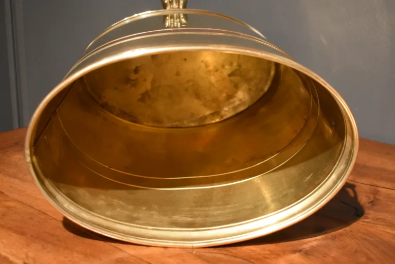 Corbeille à papiers en laiton